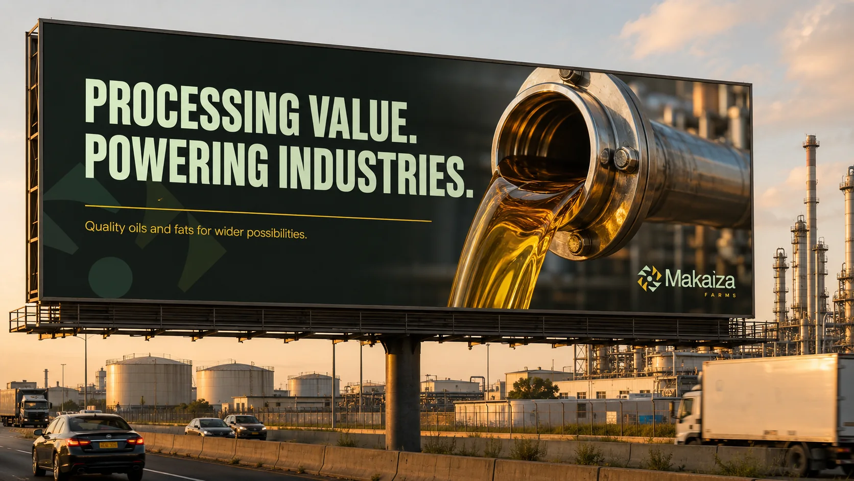 Makaiza Farms campaign billboard